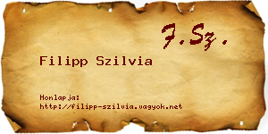 Filipp Szilvia névjegykártya