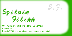 szilvia filipp business card